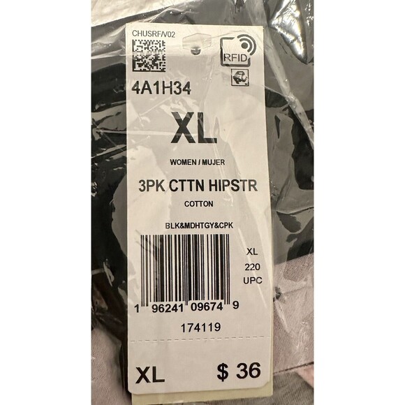 Adidas Women's 3-PK Cotton Hipster Underwear 4A1H34 Size XL - Picture 5 of 5